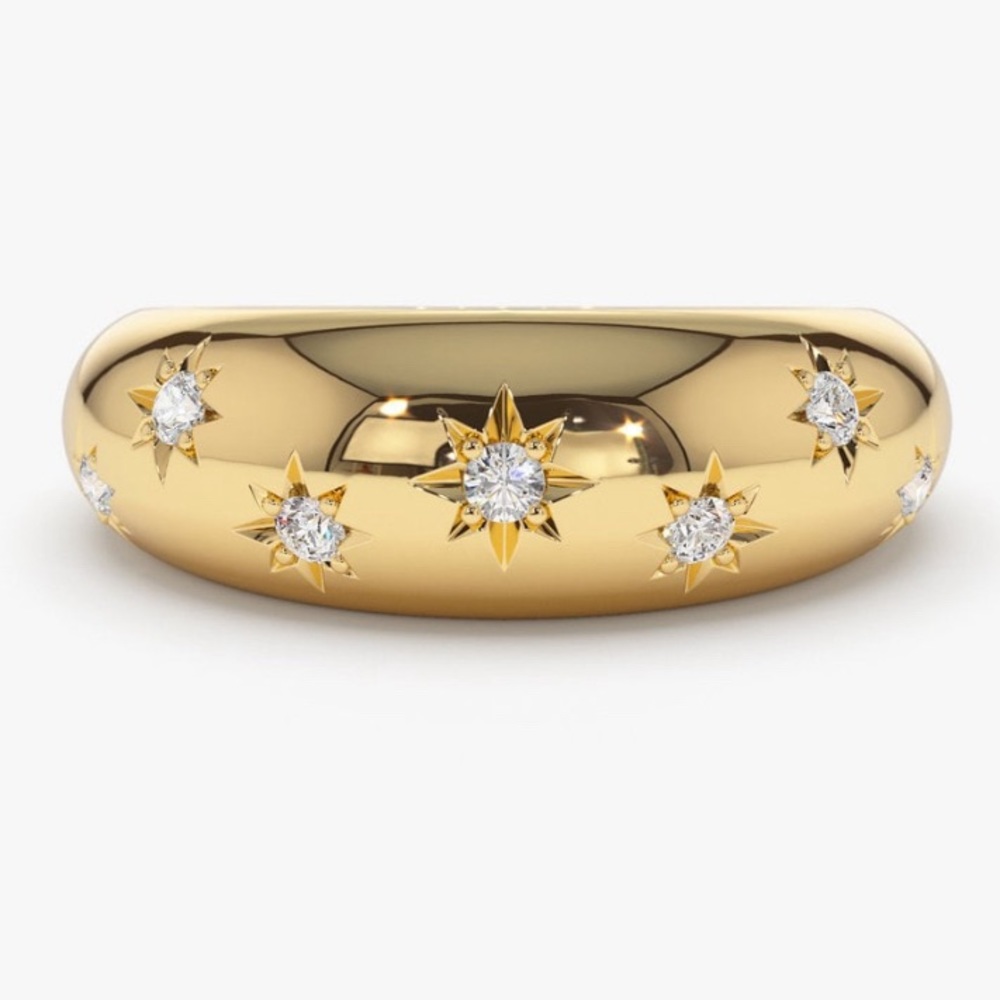 Ferkos Jewelry Starburst 14K Yellow Gold Ring